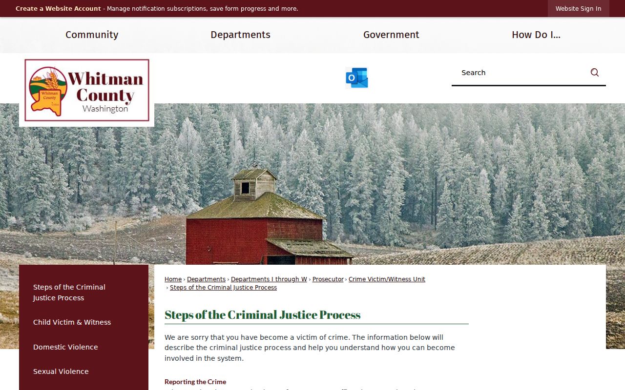 Colfax criminal records flow through the Whitman County justice process