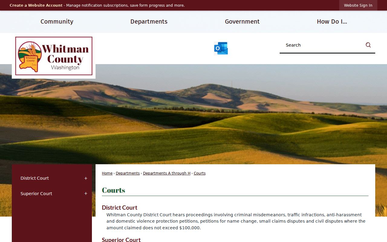 Whitman County criminal records court system overview